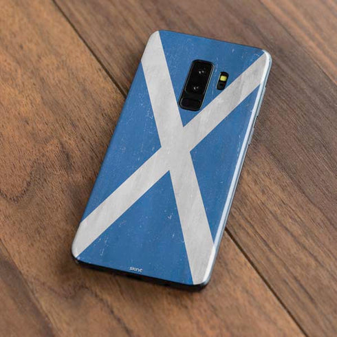 Scotland Flag Distressed Galaxy S9 Plus Skin